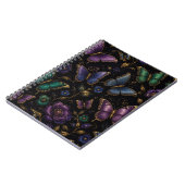 Dunkles elegantes Schmetterlingsmuster Notizblock (Linke Seite)