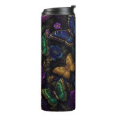 Dunkles elegantes Schmetterlingsmuster Thermosbecher (Nach links gedreht)