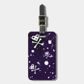 Dunkles Emo-Muster mit Farbe Gepäckanhänger (Vorderseite vertikal)