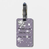 Dunkles Emo-Muster mit Farbe Gepäckanhänger (Rückseite vertikal)