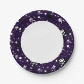 Dunkles Emo-Muster mit Farbe Pappteller (Vorderseite)