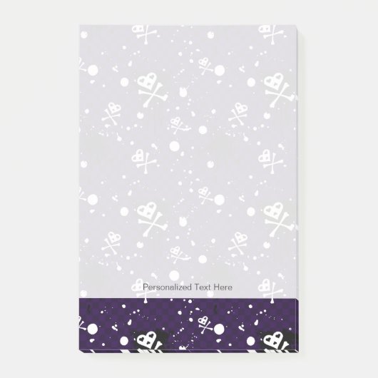 Dunkles Emo-Muster mit Farbe Post-it Klebezettel (Vorderseite)