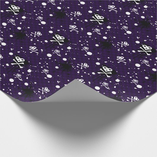 Dunkles Emo Muster mit Paint Geschenkpapier (Ecke)