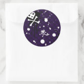 Dunkles Emo Muster mit Paint Runder Aufkleber (Tasche)