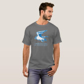 Dunkles Falke-T-Shirt mit heller Falke-Grafik T-Shirt (Vorne ganz)
