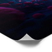 Dunkles Fantasy-Tal mit leuchtend grünem Himmel un Poster (Ecke)