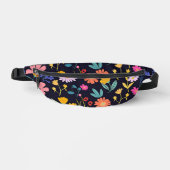 Dunkles farbenfrohes Ditsy-Blumenmuster im Boho-St Bauchtasche (Vorderseite)