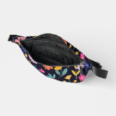 Dunkles farbenfrohes Ditsy-Blumenmuster im Boho-St Bauchtasche (Offen)