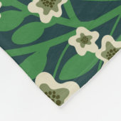 Dunkles florales botanisches nahtloses Muster Fleecedecke (Ecke)