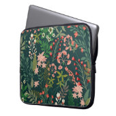 Dunkles florales botanisches nahtloses Muster Laptopschutzhülle (Vorderseite Links)