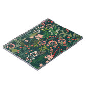 Dunkles florales botanisches nahtloses Muster Notizblock (Linke Seite)