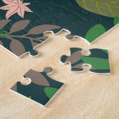 Dunkles florales botanisches nahtloses Muster Puzzle (Seite)