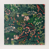 Dunkles florales botanisches nahtloses Muster Puzzle (Horizontal)