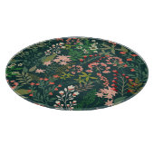 Dunkles florales botanisches nahtloses Muster Schneidebrett (Ecke)
