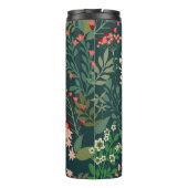 Dunkles florales botanisches nahtloses Muster Thermosbecher (Rückseite)