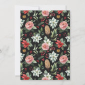 Dunkles florales Foto Rahmen Frohe Weihnachten (Rückseite)