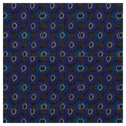 Dunkles florales Hintergrund-Wrap-Papier Blau Stoff (Muster)