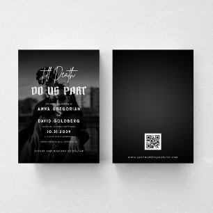 Dunkles Foto Gothic bis Tod tun uns Teil Hochzeit Einladung