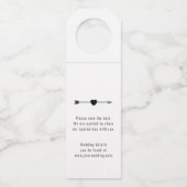 Dunkles Foto | SAVE THE DATE | Flasche | Unten Flaschenanhänger (Rückseite)