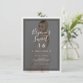 Dunkles Foto Tint Overlay 2 Modernes Minimal Sweet Einladung (Stehend Vorderseite)