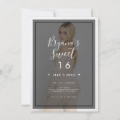 Dunkles Foto Tint Overlay 2 Modernes Minimal Sweet Einladung (Vorderseite)