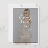 Dunkles Foto Tint Overlay 3 Modernes Minimal Sweet Einladung (Vorderseite)