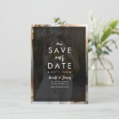 Dunkles Foto Tint Overlay Save the Date modern Einladung (Stehend Vorderseite)