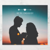 Dunkles Foto | VERLOBUNG | Bier-Etikett Bierflaschenetikett (Einzelnes Label)