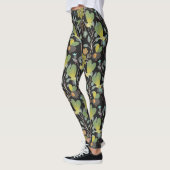 Dunkles Frühjahrsmuster Leggings (Links)