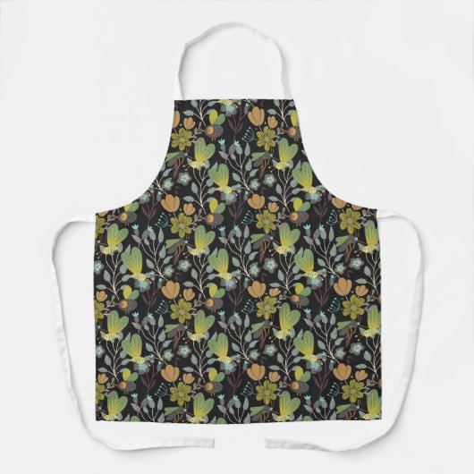 Dunkles Frühjahrsmuster Schürze (Vorderseite)