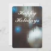 Dunkles, gefälschtes Dampffenster mit Weihnachtsba Karte (Vorderseite)