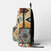 Dunkles Geistermuster Bedruckter Rucksack (Rechts)