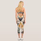 Dunkles Geistermuster Capri Leggings (Rückseite)