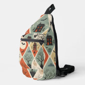 Dunkles Geistermuster Crossbody Bag (Rechte Ecke)