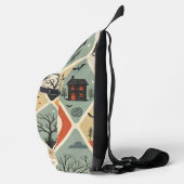 Dunkles Geistermuster Crossbody Bag (Rechts)