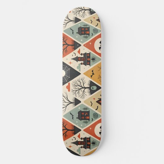 Dunkles Geistermuster Skateboard (Vorderseite)