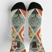 Dunkles Geistermuster Socken (Oben)