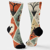 Dunkles Geistermuster Socken (Gewinkelt)