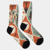 Dunkles Geistermuster Socken (Rechts)