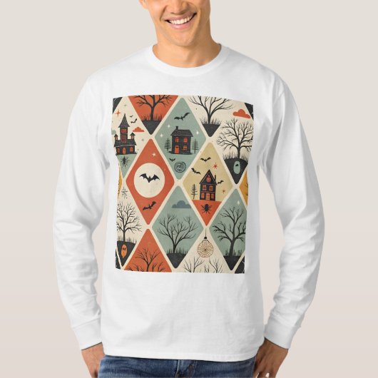 Dunkles Geistermuster T-Shirt (Vorderseite)
