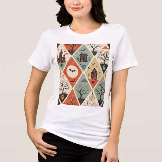 Dunkles Geistermuster Tri-Blend Shirt (Vorderseite)