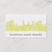 Dunkles Gelb NYC Visitenkarte (Rückseite)