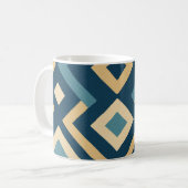 Dunkles geometrisches Design Kaffeetasse (Vorderseite Links)