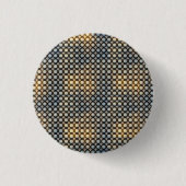 Dunkles geometrisches Gitter Abstract Pattern Desi Button (Vorderseite)