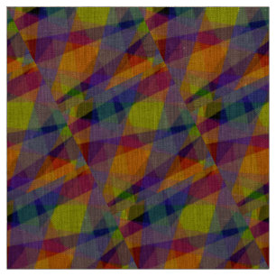 Dunkles Geometrisches - Natürliches Leinengewebe Stoff
