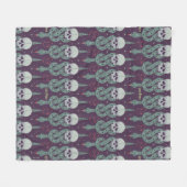 Dunkles geometrisches Zeichenmuster Fleecedecke (Vorderseite (Horizontal))