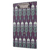 Dunkles geometrisches Zeichenmuster Klemmbrett (Links)