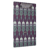 Dunkles geometrisches Zeichenmuster Klemmbrett (Rechts)