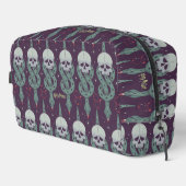 Dunkles geometrisches Zeichenmuster Waschbeutel (Rechte Ecke)