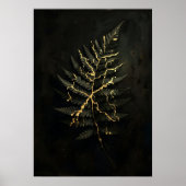 Dunkles Gold Botanical Zweig Poster (Vorne)
